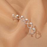 Minimalist Star Heart Clover Charm Long Ear Cuff Climb Feather Stud - Vico Rena