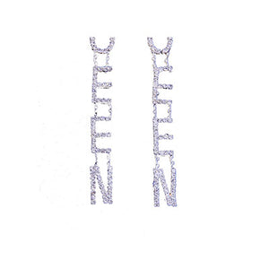 Unique Queen Rhinestone Earrings for Women Jewelry - Vico Rena