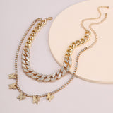 Shiny Jewellery 2 Pc  stainless steel Butterfly Necklaces for Women
