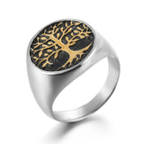 Tree Of Life Rings Gold Silver Color Hip hop Titanium Life Tree Ring - Vico Rena