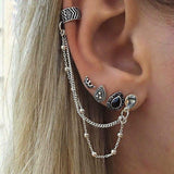 4PCS/Set Valentines Crown Chain Earring Bohemian - Vico Rena