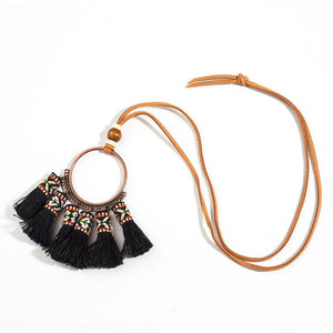 5 Colors Vintage Boho Bohemian Ethnic Tassel Pendant Necklace - Vico Rena