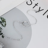 Shiny Jewellery 925 Sterling Silver Bracelet Interlocked Double Water Drop Bracelets