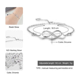 Shiny Jewellery 925 Sterling Silver Infinity Bracelets for Women Adjustable Bracelets