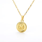 Shiny Jewellery A-Z initial Round Letter Pendant Necklace For Women Stainless Steel