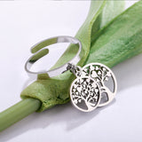 Tree of Life Stainless Steel Rings for Women Fashion Silvery Comfort Fit Rings - Vico Rena