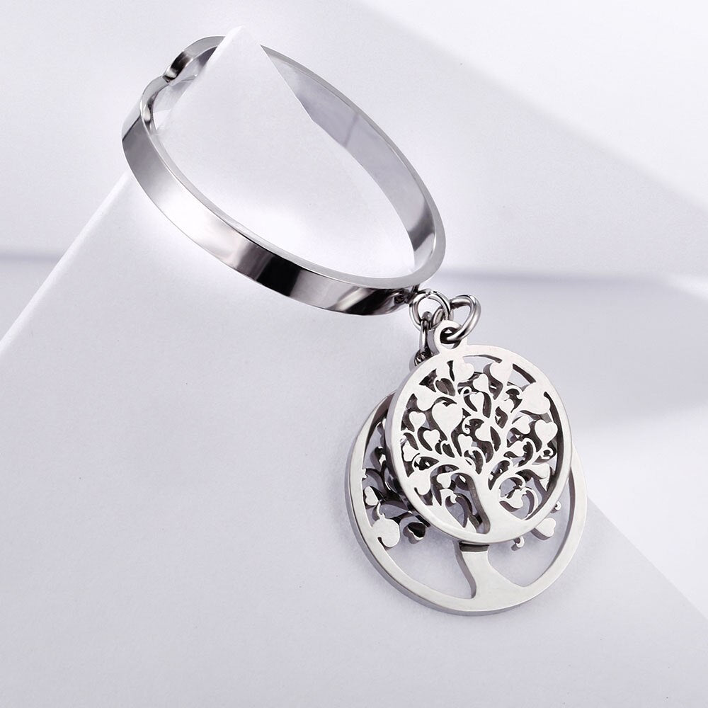 Tree of Life Stainless Steel Rings for Women Fashion Silvery Comfort Fit Rings - Vico Rena