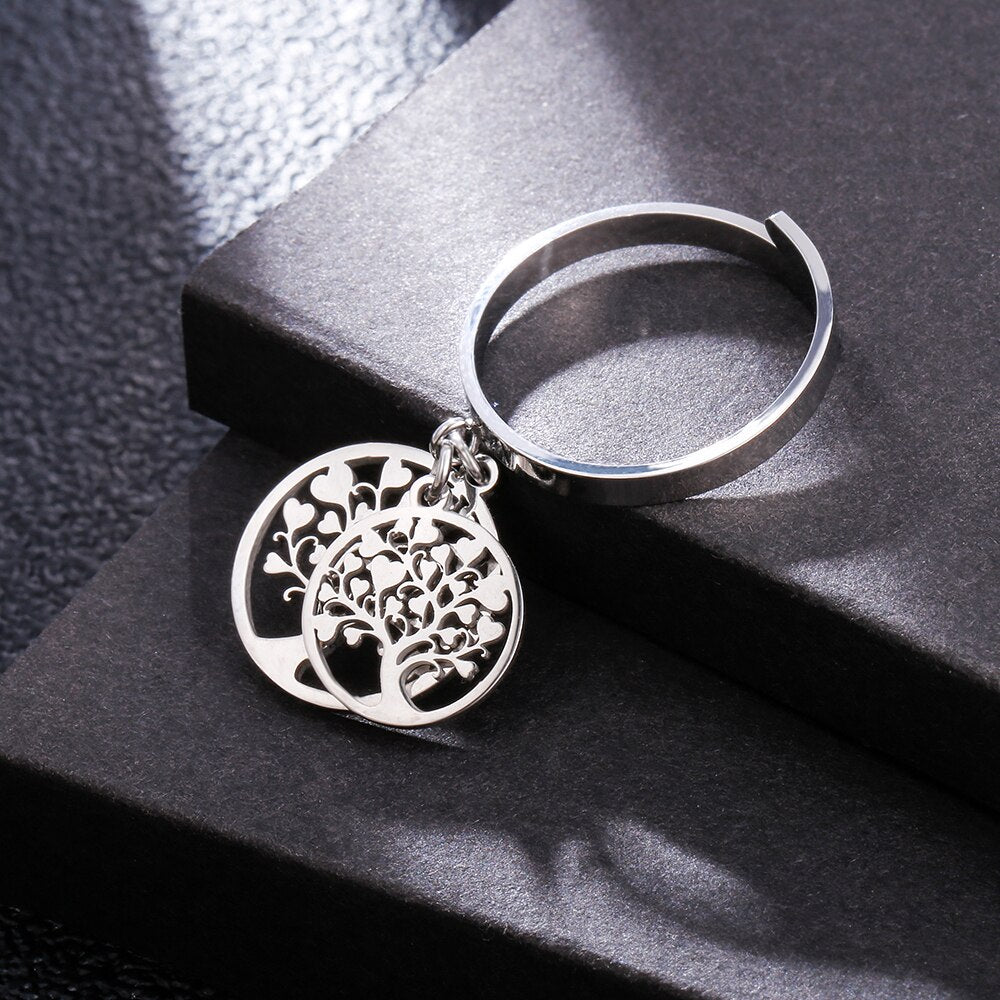 Tree of Life Stainless Steel Rings for Women Fashion Silvery Comfort Fit Rings - Vico Rena