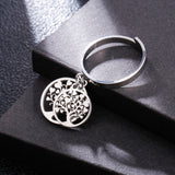 Tree of Life Stainless Steel Rings for Women Fashion Silvery Comfort Fit Rings - Vico Rena