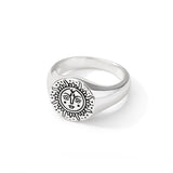 Indian Aesthetic Ring Women Stainless Steel Sun Face Punk Rings - Vico Rena