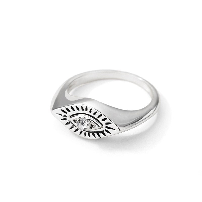 Indian Aesthetic Ring Women Stainless Steel Sun Face Punk Rings - Vico Rena