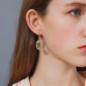 Asymmetric Sun Moon Dangle Earrings Fashion - Vico Rena