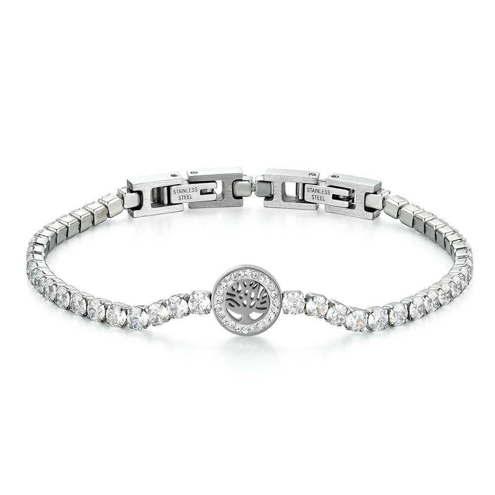 New Fashion Silver Color Tree Of Life Bangle For Women - Vico Rena