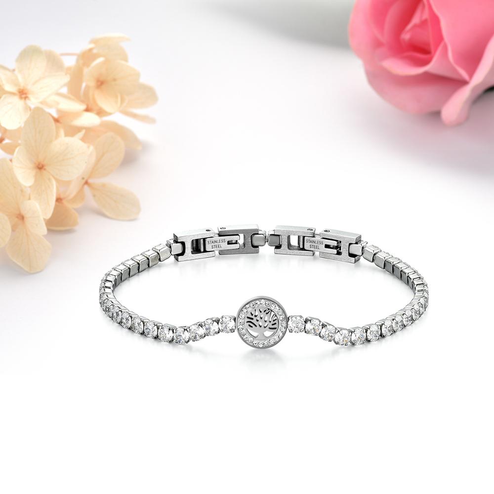New Fashion Silver Color Tree Of Life Bangle For Women - Vico Rena