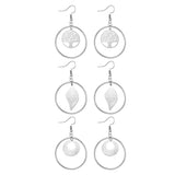 Shiny Jewellery Tree Of Life Earrings Hollow leaves Dangle Women Fashion Jewelry Gift Copper