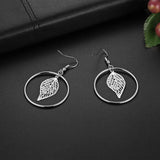 Shiny Jewellery Tree Of Life Earrings Hollow leaves Dangle Women Fashion Jewelry Gift Copper
