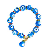 Shiny Jewellery Evil Eye Bracelet Blue Crystal Bracelet Glass Gemstone Amulet Eyes Beads