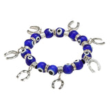 Shiny Jewellery Evil Eye Bracelet Blue Crystal Bracelet Glass Gemstone Amulet Eyes Beads