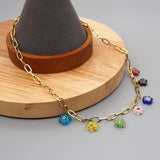 Beads Necklace For Women Stainless Steel Charm Choker Bohemian - Vico Rena