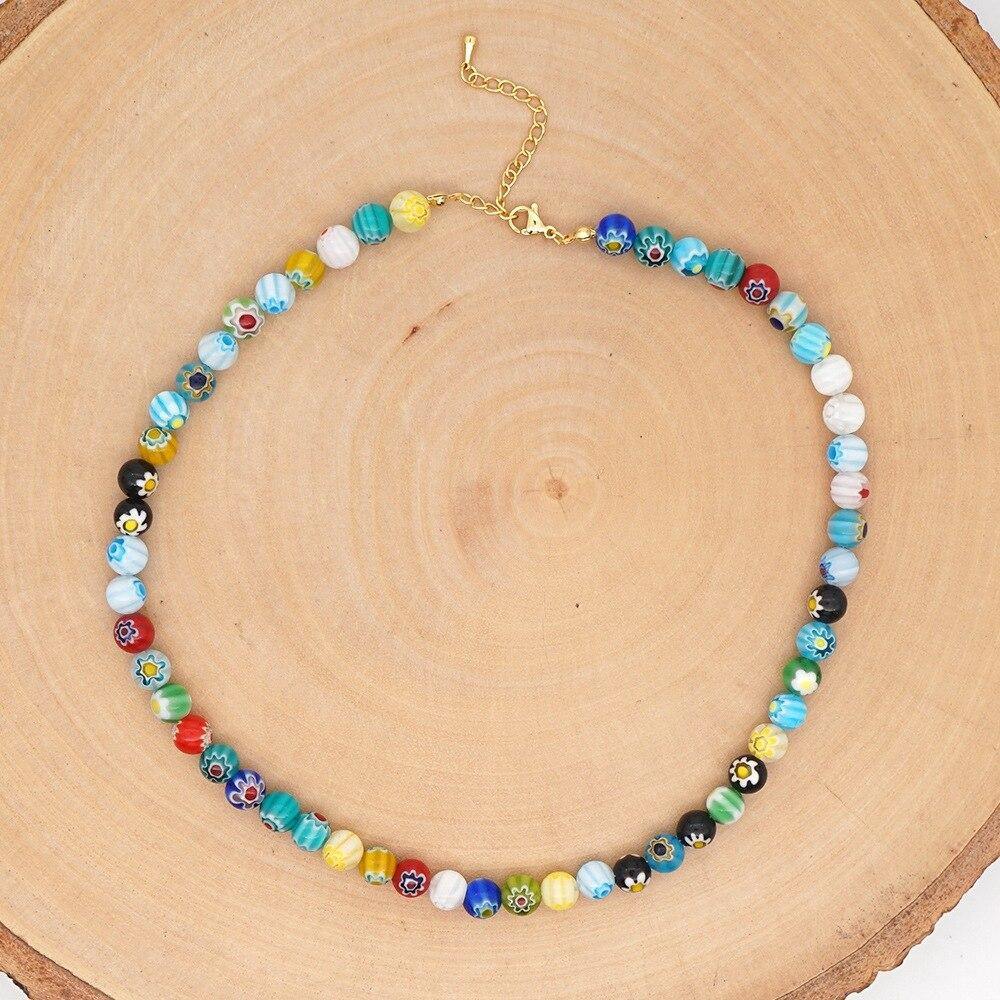 Beads Necklace For Women Stainless Steel Charm Choker Bohemian - Vico Rena