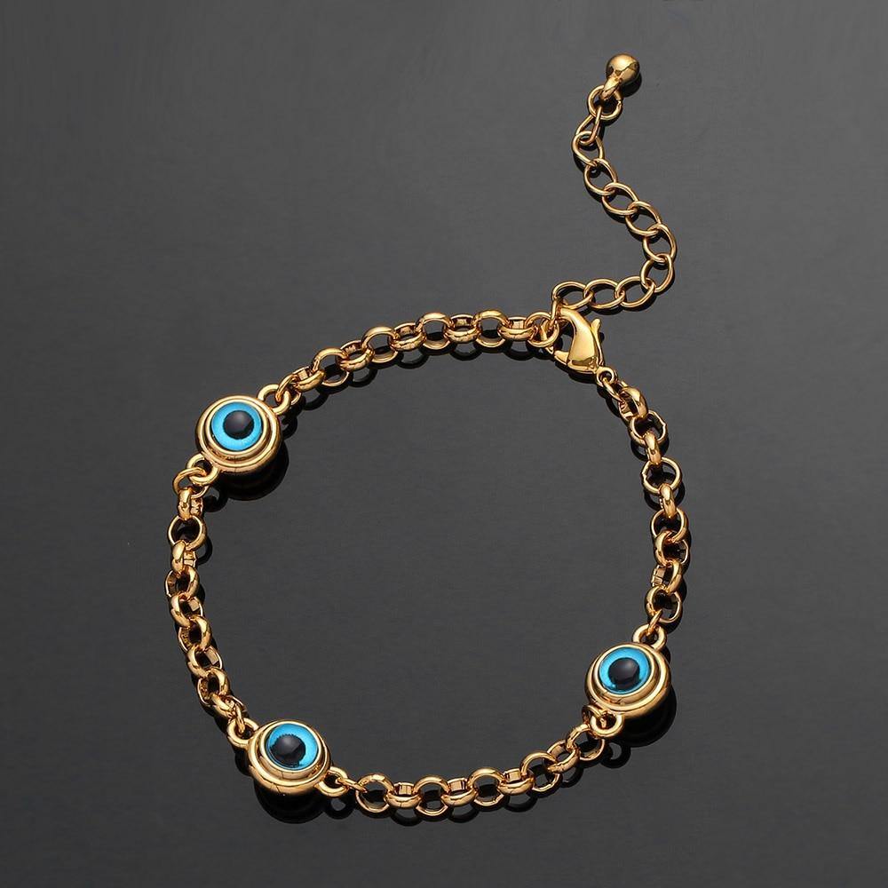 Blue Evil Eye Crystal Charm Allah Bracelets for Women - Vico Rena