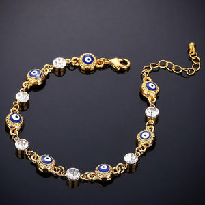 Blue Evil Eye Crystal Charm Muslim Bracelets for Women - Vico Rena