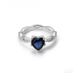 Shiny Jewellery Heart Rings For Women Crystal Finger Ring