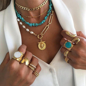 Bohemian Multilayer Necklace for Women Retro Temperament - Vico Rena