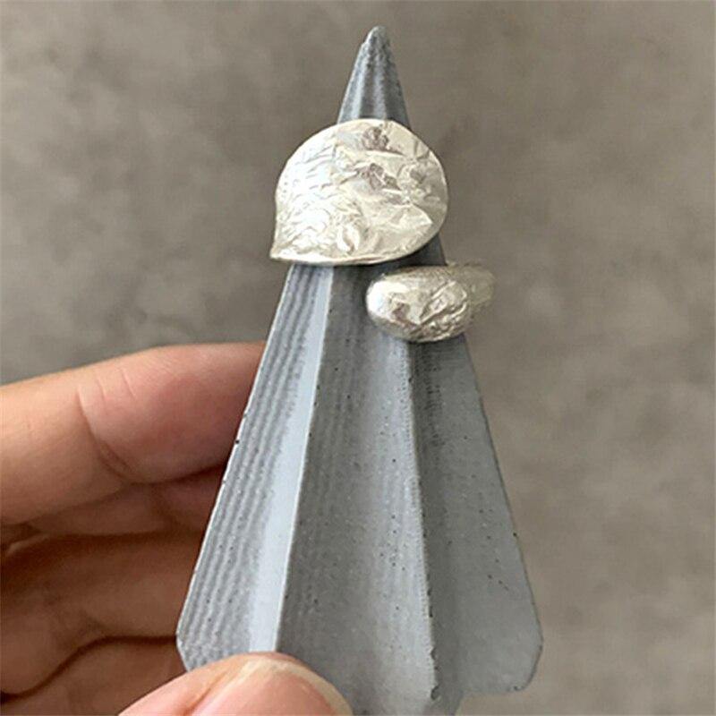 Creative Tinfoil Pattern Rings Fashion Geometric Multi-layer Parallel Lines - Vico Rena