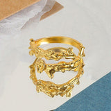 Creative Tinfoil Pattern Rings Fashion Geometric Multi-layer Parallel Lines - Vico Rena