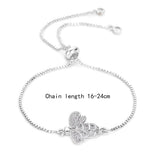 Shiny Jewellery Charm Bracelets For Women Gold Chain Crystal Bracelet Adjustable