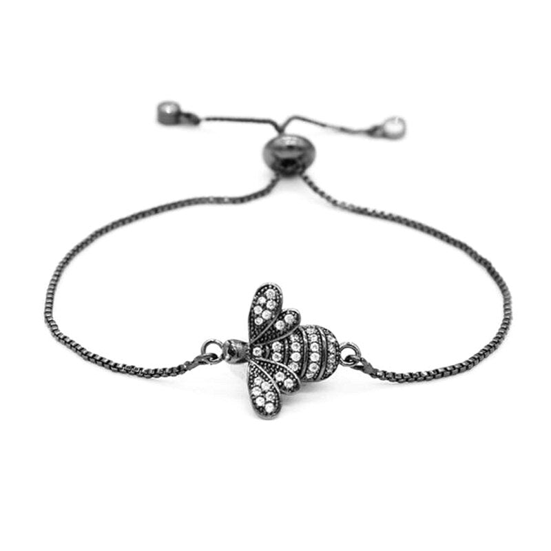 Shiny Jewellery Charm Bracelets For Women Gold Chain Crystal Bracelet Adjustable