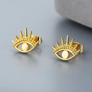 Evil Eye Earrings For Women Vintage Gold Cute Eye Stud Earring - Vico Rena