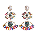 Evil Eye Hoop Earring For Women Love Heart Shape Drop Earrings - Vico Rena