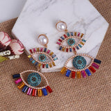Evil Eye Hoop Earring For Women Love Heart Shape Drop Earrings - Vico Rena
