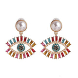 Evil Eye Hoop Earring For Women Love Heart Shape Drop Earrings - Vico Rena