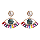Evil Eye Hoop Earring For Women Love Heart Shape Drop Earrings - Vico Rena