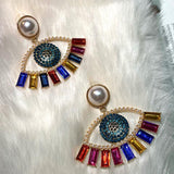 Evil Eye Hoop Earring For Women Love Heart Shape Drop Earrings - Vico Rena