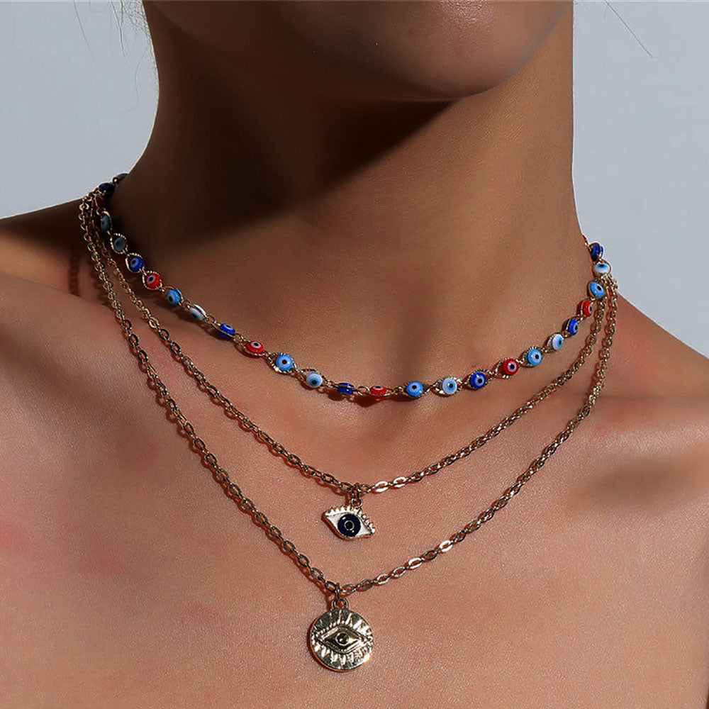 Vintage Evil Eyes Necklace For Women Multilayer Devil - Vico Rena