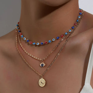 Vintage Evil Eyes Necklace For Women Multilayer Devil - Vico Rena