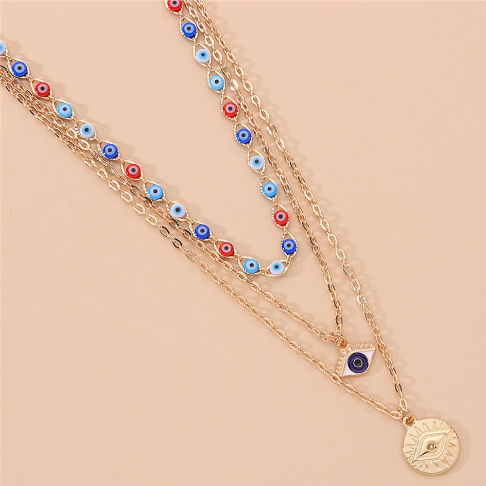 Vintage Evil Eyes Necklace For Women Multilayer Devil - Vico Rena