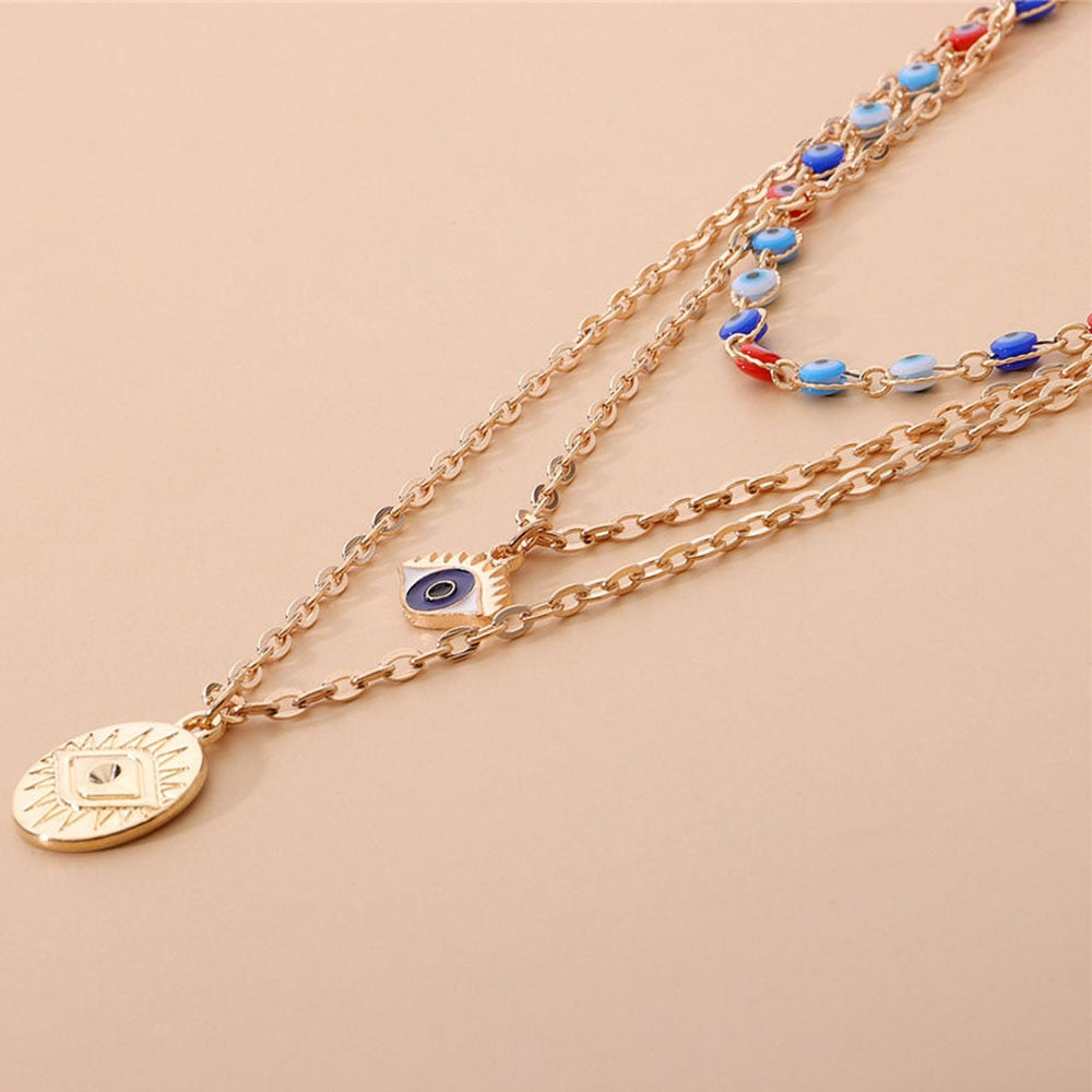 Vintage Evil Eyes Necklace For Women Multilayer Devil - Vico Rena