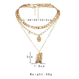 Shiny Jewellery  Hip Hop Multi-Layer Punk Necklace Stainless Steel
