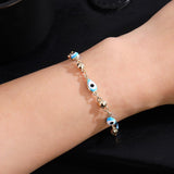 Gold Color Plated Blue Evil Eye Crystal Muslim Charm Islam Bracelets - Vico Rena