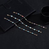 Gold Color Plated Blue Evil Eye Crystal Muslim Charm Islam Bracelets - Vico Rena