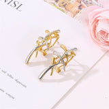 Gold Silver Color Abstract Splices Drop Earrings Fashion - Vico Rena