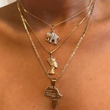 Gold color Choker Necklace for women Cross moon star eye Pendant - Vico Rena