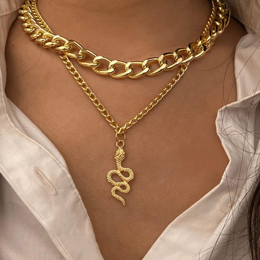 Gold color Choker Necklace for women Cross moon star eye Pendant - Vico Rena