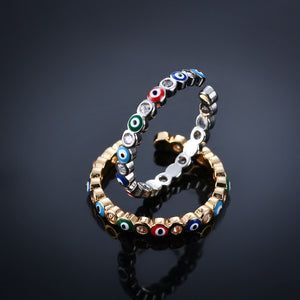 Gothic Rainbow Evil Eye Rings For Women - Vico Rena