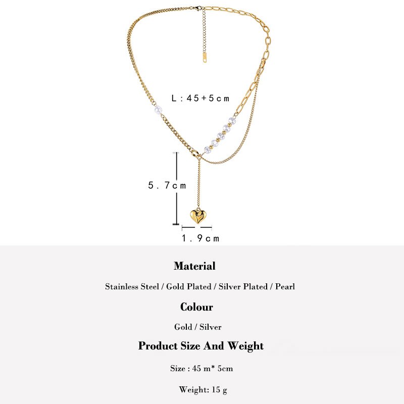 Heart Engraving Love Necklaces For Women Vintage Stainless Steel - Vico Rena